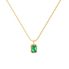 Fashion single diamond necklace titanium steel necklace wholesale