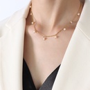 Fashion retro jewelry titanium steel freshwater pearl titanium steel necklacepicture8