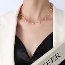 Fashion retro jewelry titanium steel freshwater pearl titanium steel necklacepicture10
