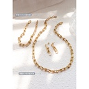 Ushaped horseshoe buckle necklace female earrings titanium steel 18k gold jewelrypicture8