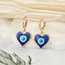 retro ethnic style color dripping oil triangle heart eye earringspicture14