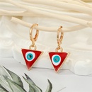 retro ethnic style color dripping oil triangle heart eye earringspicture15