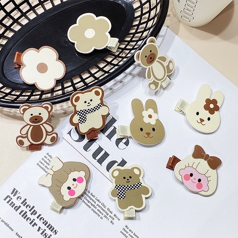 Cute cartoon hairpin side clip little bear bunny hair clip hair accessories's discount tags