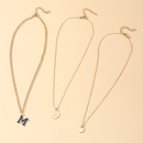 European and American gold multiple short heartshape alloy necklacepicture8