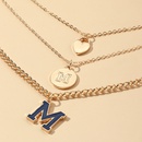 European and American gold multiple short heartshape alloy necklacepicture9
