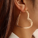 simple geometric heart simple long peach heartshaped earringspicture7