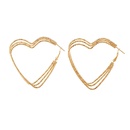 simple geometric heart simple long peach heartshaped earringspicture11