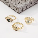 European and American personality devils eye zircon ring fashion creative open copper ringpicture12