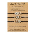 New Good Friend Card Bracelet Stainless Steel Sun Moon Star Laser Circle Weaving Braceletpicture12
