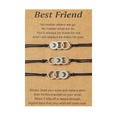 New Good Friend Card Bracelet Stainless Steel Sun Moon Star Laser Circle Weaving Braceletpicture13