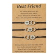 New Good Friend Card Bracelet Stainless Steel Sun Moon Star Laser Circle Weaving Braceletpicture14