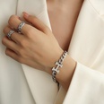 European and American thick chain letter H bracelet titanium steel 18k gold bracelet wholesalepicture13