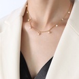 Fashion retro jewelry titanium steel freshwater pearl titanium steel necklacepicture12