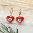 retro ethnic style color dripping oil triangle heart eye earringspicture20