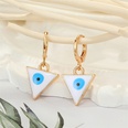 retro ethnic style color dripping oil triangle heart eye earringspicture24
