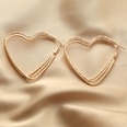 simple geometric heart simple long peach heartshaped earringspicture12