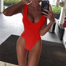 new ladies solid color onepiece swimsuit European and American sexy swimwearpicture9