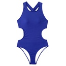 new ladies onepiece solid color swimsuit European and American sexy swimwearpicture11