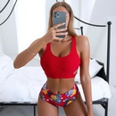 neuer Damen Split Badeanzug sexy bedruckter Bikinipicture8