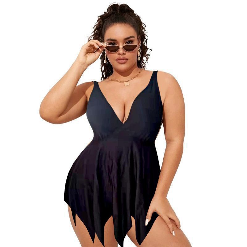 new ladies large size split tankini sports swimsuit