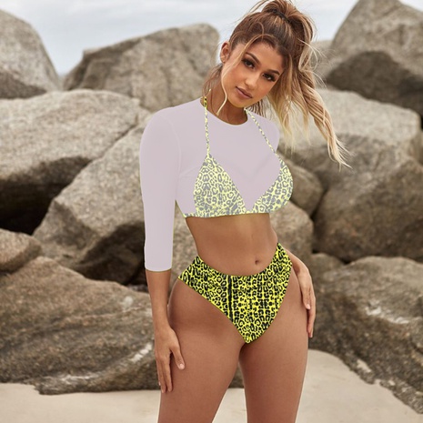 neue Damen Split High Waist Bikini sexy Badeanzug's discount tags
