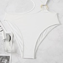 new ladies white solid color onepiece swimsuit European and American sexy swimwearpicture10
