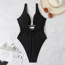 new ladies silver bronzing onepiece swimsuit European and American fashion swimwearpicture8