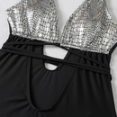 new ladies silver bronzing onepiece swimsuit European and American fashion swimwearpicture9