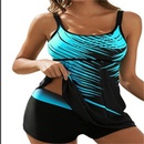 fashion contrast color ladies finalized printing split swimsuit tankinipicture8