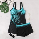 fashion contrast color ladies finalized printing split swimsuit tankinipicture9