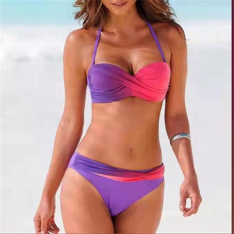 neuer Damen Badeanzug mit geteiltem Farbverlauf sexy Bikini's discount tags