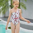 childrens oneshoulder printed onepiece swimsuit bikinipicture8