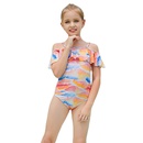 kid onepiece swimsuit European and American ruffled bikinipicture10