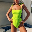 new solid color sexy onepiece swimsuit European and American strappy swimwearpicture8