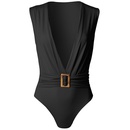 Europe and the United States sexy onepiece swimsuit printing solid color ladies swimwearpicture11