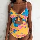 new solid color print swimsuit Brazil sexy strappy onepiece swimsuitpicture10