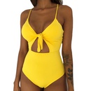 new solid color print swimsuit Brazil sexy strappy onepiece swimsuitpicture11