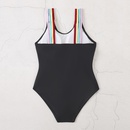 childrens solid color onepiece swimsuit black swimsuitpicture6