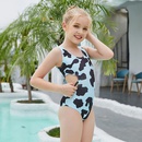 kid onepiece printed swimsuit American polka knot bikinipicture8