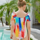 kid onepiece swimsuit color tiedye swimwear sweet bikinipicture9