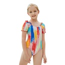 kid onepiece swimsuit color tiedye swimwear sweet bikinipicture10