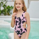Childrens Milk Pattern Printed OnePiece Swimsuit European Bikinipicture6