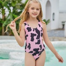 Childrens Milk Pattern Printed OnePiece Swimsuit European Bikinipicture8