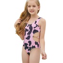 Childrens Milk Pattern Printed OnePiece Swimsuit European Bikinipicture10