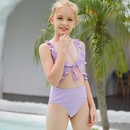 European American childrens purple onepiece swimsuitpicture7