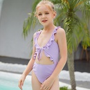 European American childrens purple onepiece swimsuitpicture8