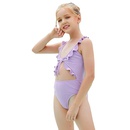 European American childrens purple onepiece swimsuitpicture10