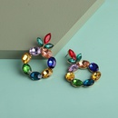 exaggerated geometric round fashion glass diamond color earringspicture8