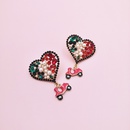 diamond heartshaped pendant exaggerated creative earringspicture7