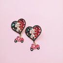 diamond heartshaped pendant exaggerated creative earringspicture8